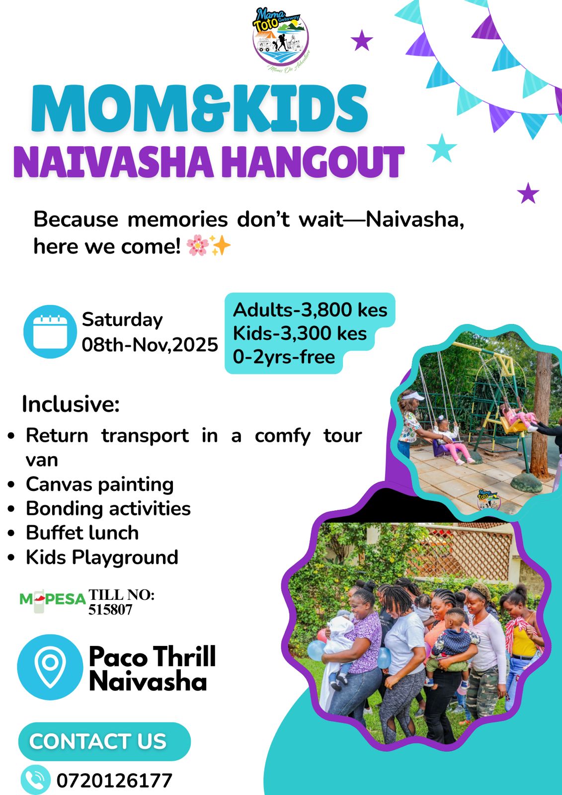 Mom and kids Naivasha Hangout