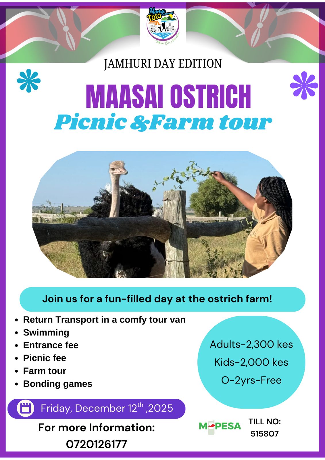 Maasai Ostrich Picnic and farm Tours